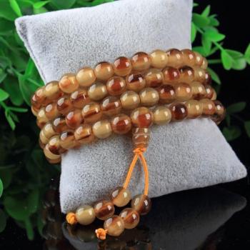 Pulsera Budismo Natural Multicapa 10 mm – Estilo Punk Vintage