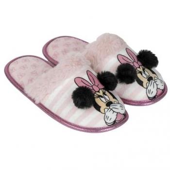 Zapatillas Casa Minnie Mouse Rosas con Pompones