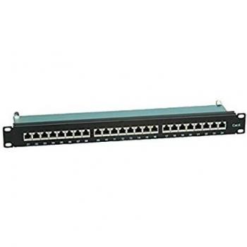 Patchpanel 24 porte CAT 6 19 1U Nero