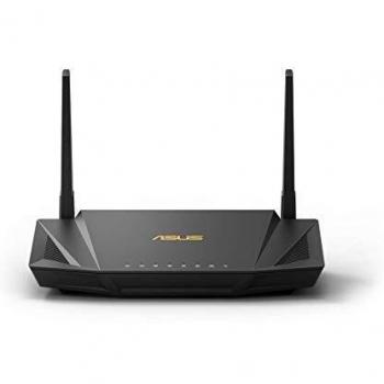 ASUS RT-AX56U Router Mesh Wifi 6 AX1800 Dual-band, Adatto per lavorare da casa, Aimesh, OFDMA + MU-MIMO tech, 1024 QAM, RangeBoost, Trend Micro AiProtection Pro, Supporto Dual WAN, 3G/4G