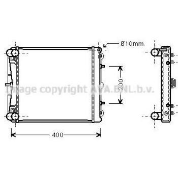 PRASCO PR2023 Radiador de Arrefecimento Motor