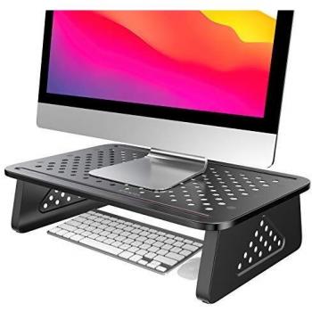 Supporto Monitor ATUMTEK con piattaforma in acciaio traforato