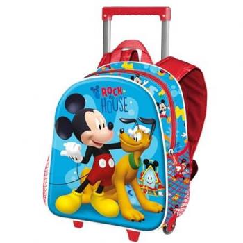 Mochila 3D Mickey Mouse con Ruedas Azul