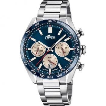 Reloj De Hombre Lotus Chrono Con Esfera Azul 18916/2