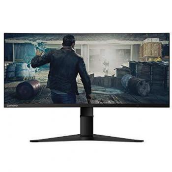Lenovo G34w-10 Monitor Gaming Curvo, Display 34 VA Quad HD, Free-Sync, Risoluzione 3440x1440, 1 ms, 144hz, HDMI, DP, USB-C, Nero