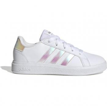 Sapatilhas adidas Grand Court 2.0 Infantil Branco Rosa Claro