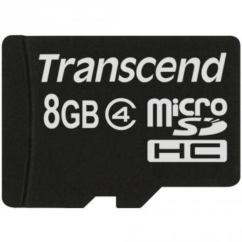 Scheda MicroSDHC 8GB Transcend TS8GUSDC4