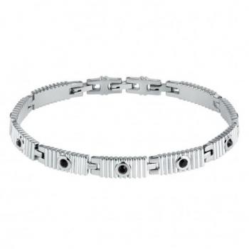 Pulsera Masculina Morellato Acero y Cristales Urban