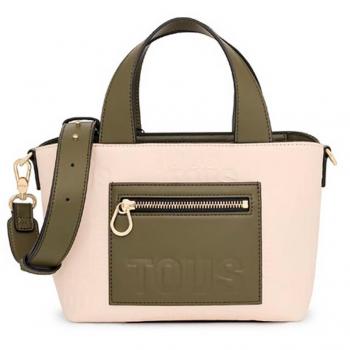 Bolso Capazo Nanda Beige y Verde para Mujer Tous