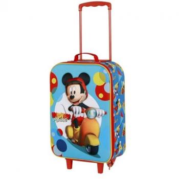 Maleta Trolley Disney Mickey Mouse 3D Scooter Suave