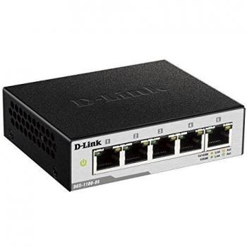 D-Link DGS-1100-05 Easy Smart Switch Gestito, 5 Porte, Gigabit