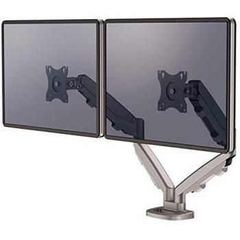 Fellowes 9683301 ESI EPPA braccio per monitor doppio argento, adatto per schermi da 39 pollici e fino a 16 kg