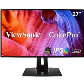 ViewSonic VP2768a Monitor professionale da 27 2K QHD con 100% sRGB, Pantone Validated, USB Type-C, HDMI, DisplayPort, Ethernet, per design grafico, fotografia e montaggio video