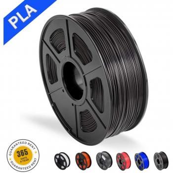 Sunlu 3D Printer Filament PLA, 1.75mm, Low Odor, Black, 1KG Spool