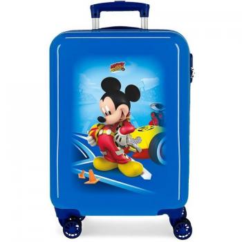 Disney Mickey Maleta De Cabina ABS Rígida Lets Roll Mickey Azul