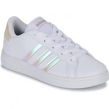 Tênis Adidas Grand Court 2.0 Infantil Iridescente Branco