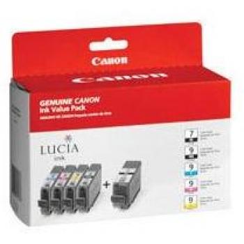 Canon Cartuccia PGI-9 Multipack Toner Nero/Blu/Rosso/Giallo/Limite Grigio