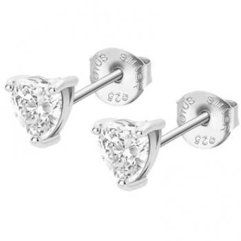 Pendientes Lotus Plata Brillo Circonita