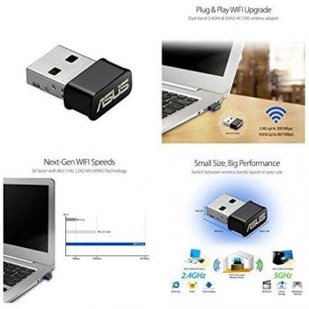 ASUS AC53 Nano Wi‑Fi Dual Band Mini Adattatore