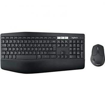Logitech MK850 Wireless Keyboard and Mouse Combo, Olandese-Belga Layout Azerty, Nero