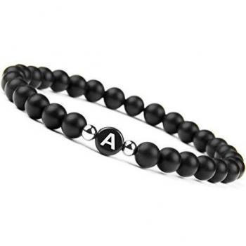 GD GOOD.designs EST. 2015 ® Pulsera de Perlas de Pareja con Letra A