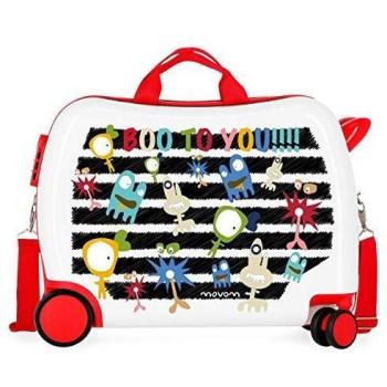 Movom Happy Time Maleta Infantil Multicolor 50x38x20 cms Rígida ABS Cierre combinación 34L 2,1Kgs 4 Ruedas Equipaje de Mano
