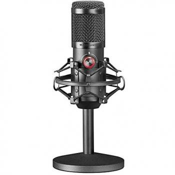 MARSGAMING MMICX Microfono professionale studio LED Muto USB Jack 3.5mm Nero