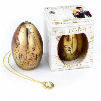 Collar de Harry Potter con colgante huevo de oro en caja de regalo