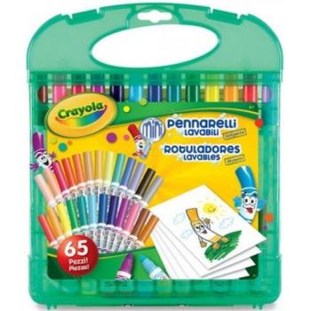 CRAYOLA MALETIN ROTULADORES LAVABLES 65 PIEZAS