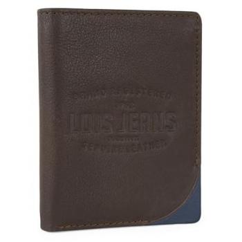 Cartera de cuero masculino con monedero y múltiples compartimentos