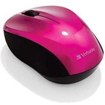 Topo senza fili Souris Verbatim Go Nano Compact Recepteur USB Noir Fuchsia 1600 dpi