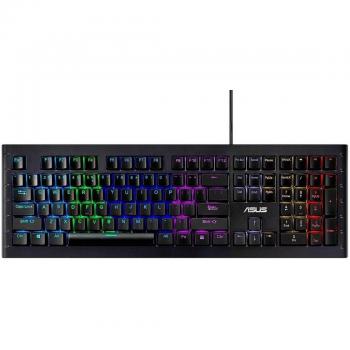 ASUS Sagaris GK1100 Tastiera Meccanica RGB Gaming, Multimediale e programmabile, con Telaio in Alluminio e Switch Cherry MX Blue [Layout Italiano]