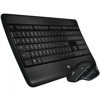 Logitech MX900 Premium Kit Tastiera e Mouse, Layout ‎Americano QWERTY, Nero, con tecnologia di infrarosso, pulsanti multimediali, retroilluminazione a LED, 2,4 GHz wireless, 1.000 DPI