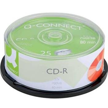 CD-R Q-Connect Cake 25 700 MB 80 min 52x confezione da 25 pezzi