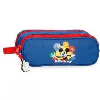 Estuche Mickey Peek a Boo marino dos compartimentos