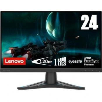 Lenovo G24e-20 Monitor Gaming 23.8 FullHD con EyeSafe (1920x1080, VA, 1ms, 120Hz, HDMI+DP, FreeSync Premium, Base in Metallo) Inclinazione e altezza regolabili