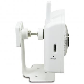 DIGICOM 8E4581 IP Camera HD Wireless per interni giorno e notte controllabile dal smartphone, tablet o PC, Bianca