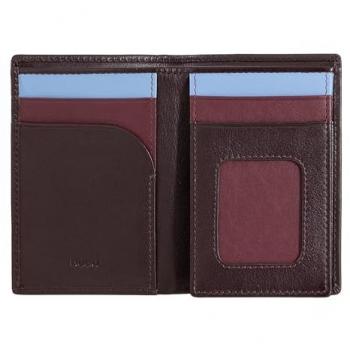 Cartera de cuero para hombre con ventana y diseño ligero