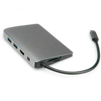 Rollink USB Type-C Docking Station with HDMI 4K, MiniDP, 2x USB 3.1 Gen 1, Audio, LAN, PD, Card Reader