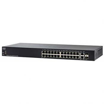 Smart Switch Cisco SG250-26 with 26 Gigabit Ethernet (GbE) ports, 24 Gigabit Ethernet RJ45 and 2 combined Gigabit Ethernet SFP ports, Limited Lifetime Protection (SG250-26-K9-EU)