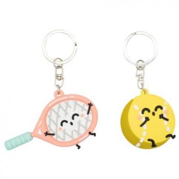 Set Tennis Chic – Llaveros Raqueta y Pelota