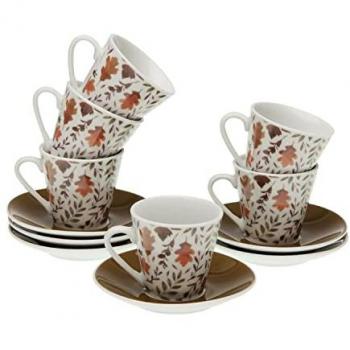 Juego de Tazas de Café Versa Aia Porcelana (6 Piezas)