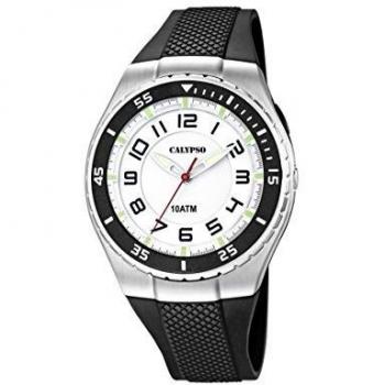 Reloj Calypso para niño con correa de plástico, color negro