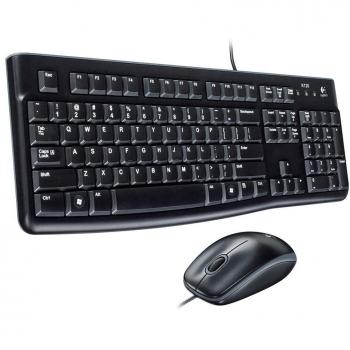 Logitech MK120 Set Tastiera e Mouse USB AZERTY Belga Nero