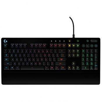 Logitech G213 Prodigy Tastiera Gaming Cablata, LIGHTSYNC RGB, Tasti Retroilluminati, Resistente agli Schizzi, Tasti Personalizzabili, Controlli Dedicati Multimediali, QWERTY US Layout, Nero