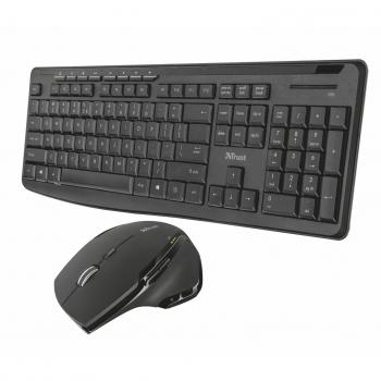 Trust Evo Tastiera e Mouse Wireless Nero