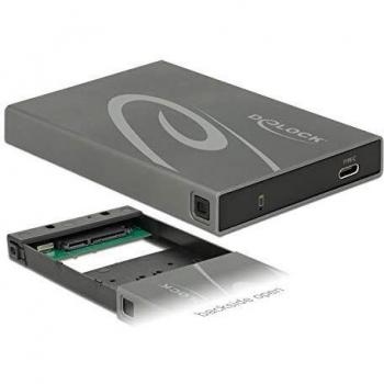 DELOCK Case esterno SATA HDD/SSD > USB 3.1 Gen 2 da 6,35 cm