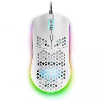 MARS Gaming Mouse da Gaming ottico LED Mmaxw 7 tasti 220 IPS 12,400 Dpi bianco