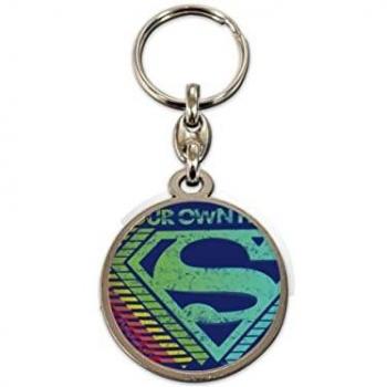 Llavero Redondo Metal Logo Multicolor Superman Universo DC
