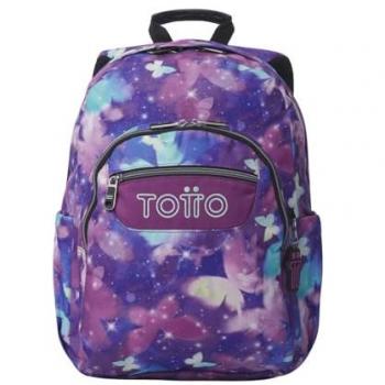 Mochila Totto Acuarelas Brillantes Estrella Mariposa